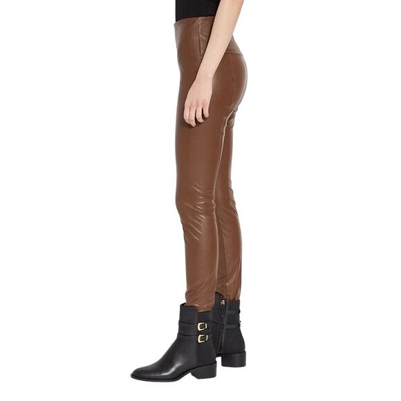 Lysee - Brown Leather Leggings - Picture 2 of 7